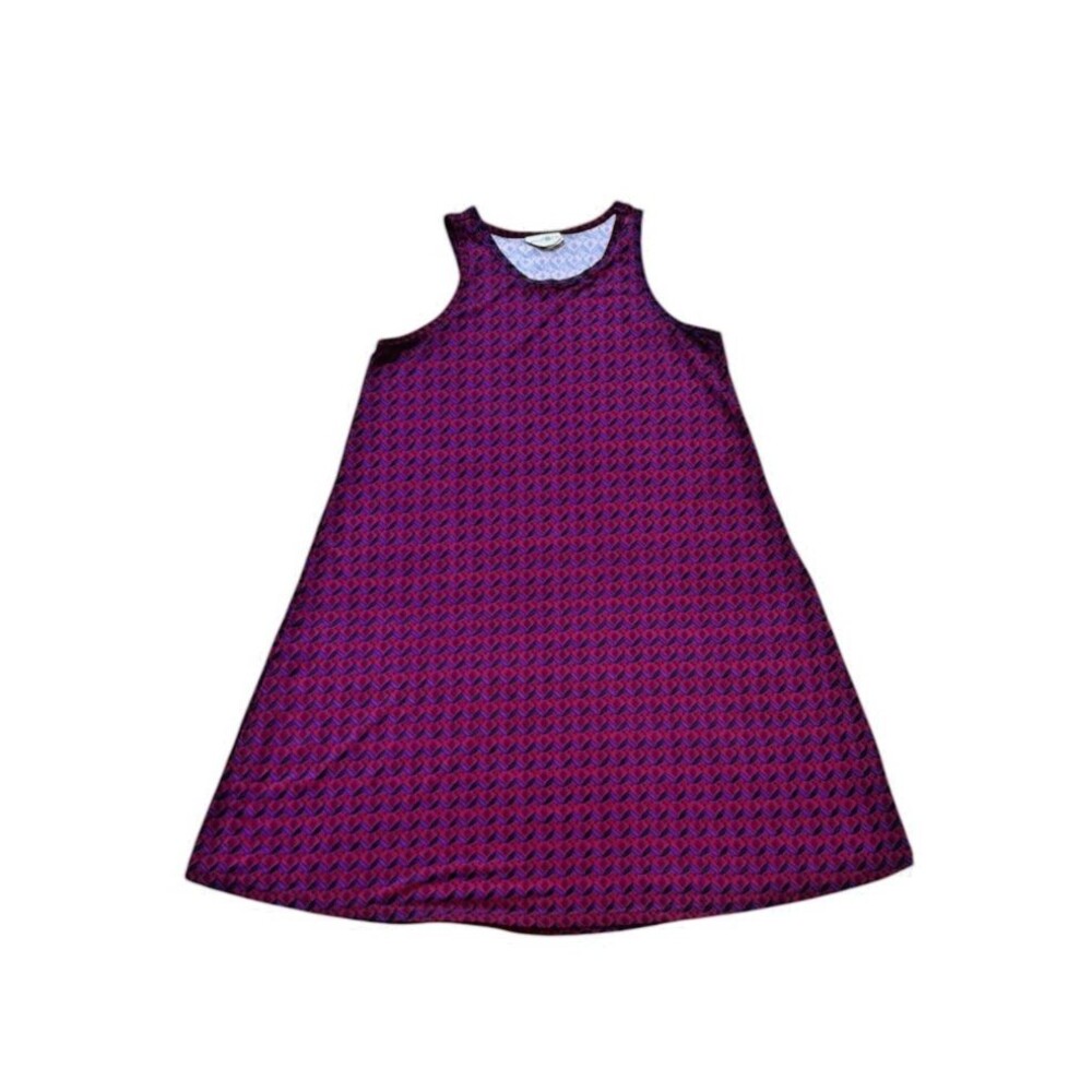 Natural Life Mini Tank Dress Size XS Small Sleeveless Stretch Multicolor Purple